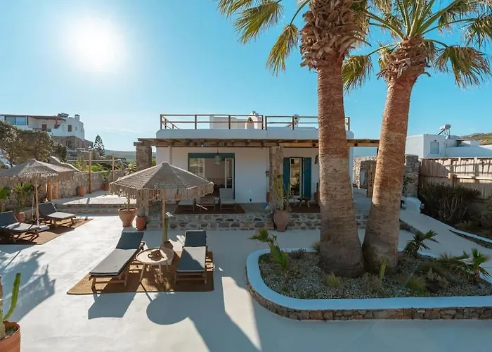 Palm Luxury Maisonette With Private Outdoor Jaccuzi Ftelia (Mykonos)